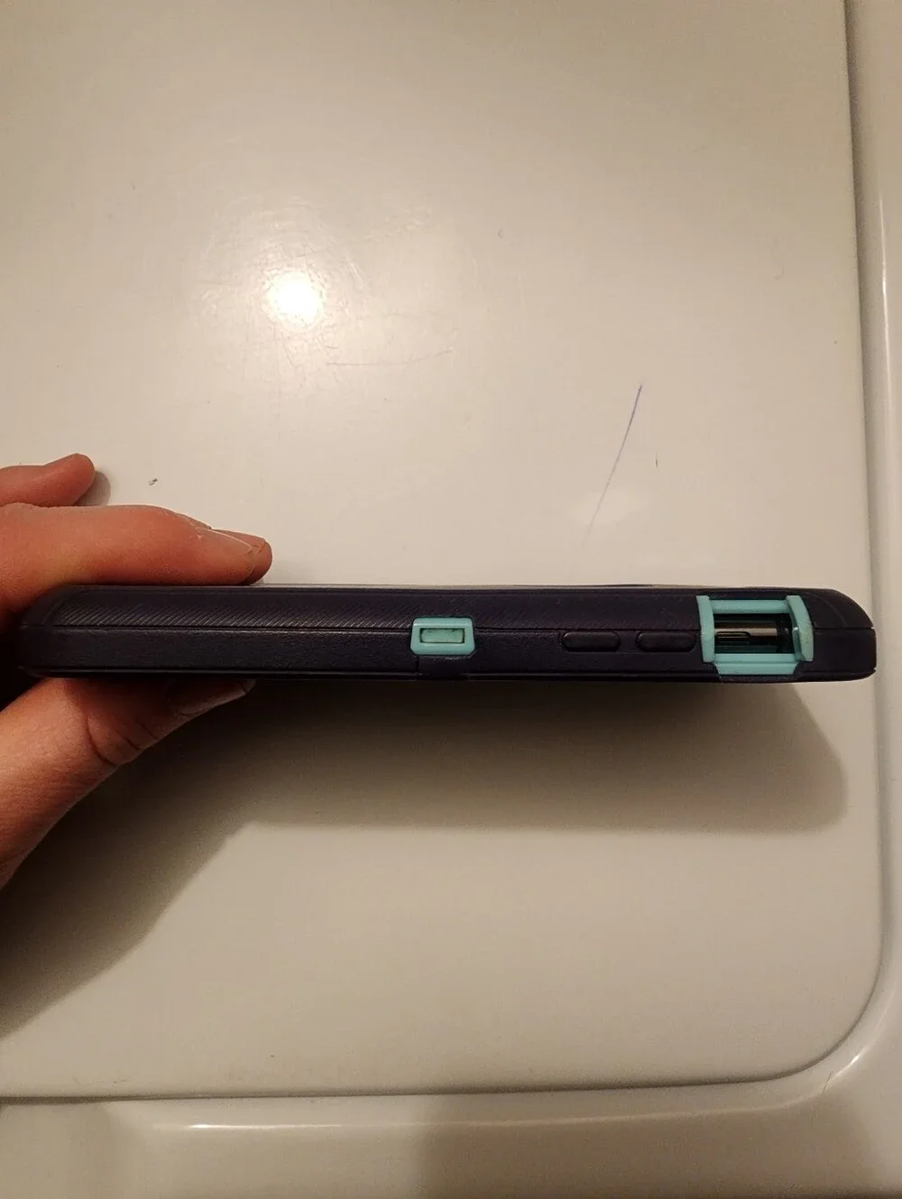 Apple iPhone X/XS Rugged (Otterbox-LIKE) Purple and Teal Phone Case